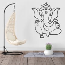 Vinile e adesivi silhouette elefante di ganesha