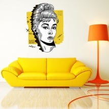 Vinile decorativo e adesivi audrey hepburn