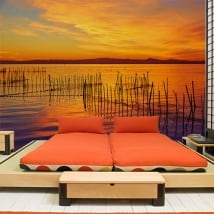 Carta da parati tramonto in albufera di valencia