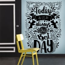 Vinile decorativo frasi motivazionali in inglese