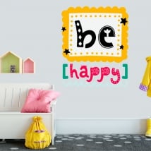 Vinile decorativo e adesivi sentenza be happy