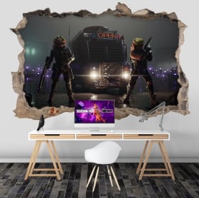 Adesivi pareti fortnite 3d