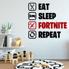 Adesivi in vinile fortnite routine in inglese