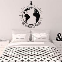 Vinile decorativo sentenza the world is yours