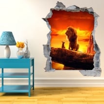 Vinile decorativo 3d il re leone