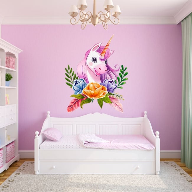 Unicorno Unicorno Adesivo Luminoso Notturno Bambini Luna Interruttore Decorazioni Pareti Cameretta Bimba 
