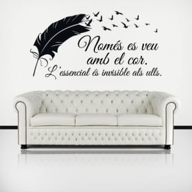 Vinile e adesivi frase il piccolo principe in catalano