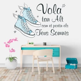 Vinili frasi motivanti in catalano vola in alto