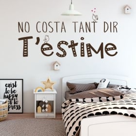 Vinile e adesivi frasi catalane ti amo