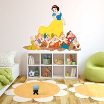 Adesivi in vinile disney biancaneve ei 7 nani