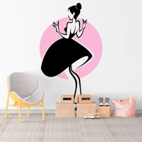 Vinile e adesivi sagoma di donna