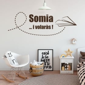 Vinile e adesivi frase catalana somia i volar&agrave;s