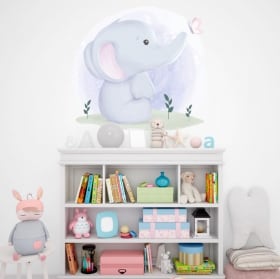 Vinile decorativo per bambini elefante