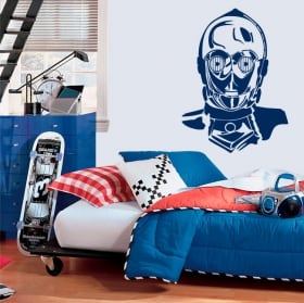 Vinile decorativo robot c-3po guerre stellari