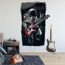Vinile e adesivi astronauta rock and roll