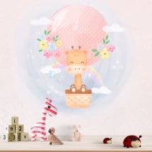 Vinili e adesivi per bambino il volo della giraffa