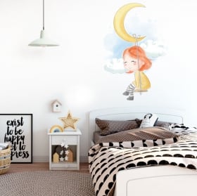 Vinili e adesivi per bambini oscillare sulla luna