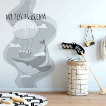 Vinili e adesivi frase in inglese la mia vita è un sogno