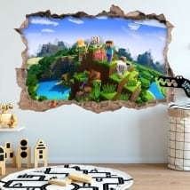 Vinili 3d videogioco minecraft
