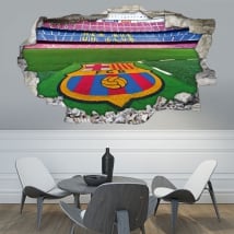 Vinili 3d stadio di calcio camp nou