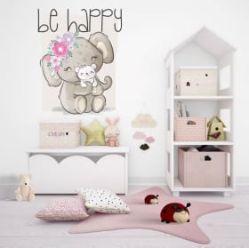 Vinile e adesivi per bambini animali be happy