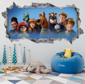 Adesivi 3d di scooby-doo