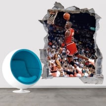 Vinile e adesivi 3d basket michael jordan