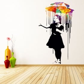 Vinile decorativo graffiti di banksy