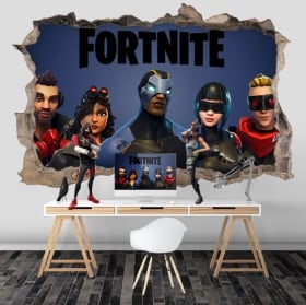 Adesivi murali 3d videogioco fortnite