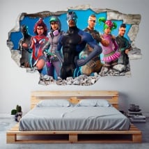 Vinili adesivi pareti 3d fortnite