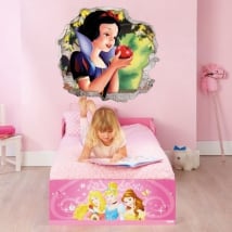 Vinile e adesivi disney hole 3d biancaneve
