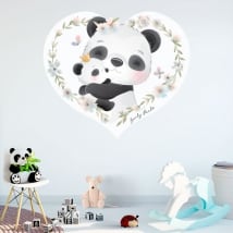 Vinili decorativi e adesivi per bambini orsi panda