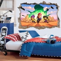 Vinile decorativo 3d videogioco brawl stars