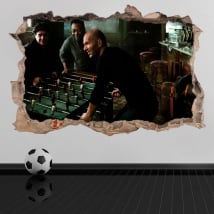 Adesivi in ​​vinile 3d calcio maradona con pelé e zidane