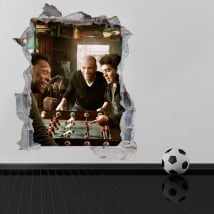 Adesivi murali 3d calcio maradona con pelé e zidane