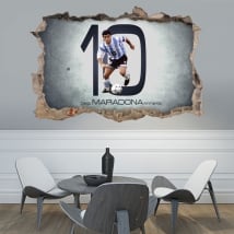 Vinile adesivo 3d calcio maradona