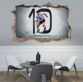 Vinile adesivo 3d calcio maradona