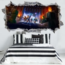 Vinili decorativi e adesivi 3d videogioco di minecraft