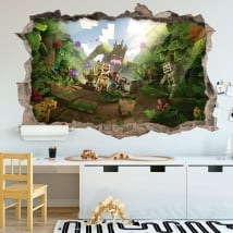 Vinile adesivo 3d videogioco minecraft