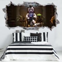 Adesivi in ​​vinile 3d video gioco five nights at freddy’s