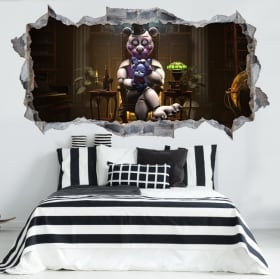 Adesivi in ​​vinile 3d video gioco five nights at freddy&rsquo;s
