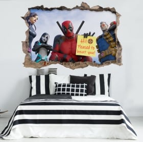 Vinili adesivi fortnite deadpool 3d