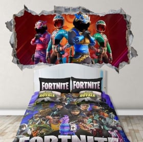Vinili decorativi pareti videogioco fortnite 3d
