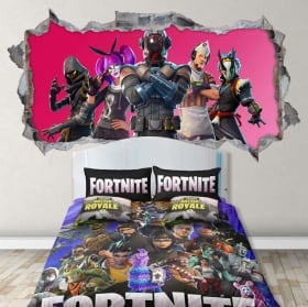 Adesivi murali videogioco fortnite 3d