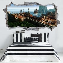 Vinili decorativi e adesivi 3d minecraft