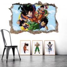 Vinili decorativi muro del foro dragon ball 3d