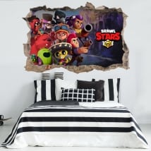 Adesivi in ​​vinile foro 3d brawl stars
