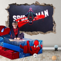 Vinile e adesivi foro 3d miles morales spider-man
