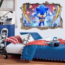 Vinile e adesivi buco 3d sonic