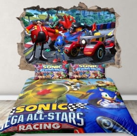 Vinili e adesivi 3d team sonic racing